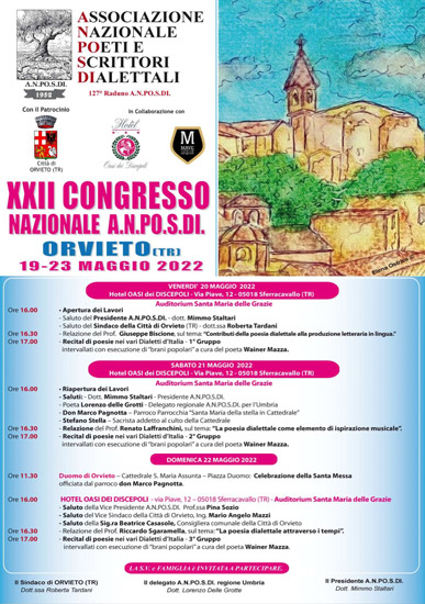 CONVEGNO DI PRIMAVERA - ORVIETO  19-23 MAGGIO 2022